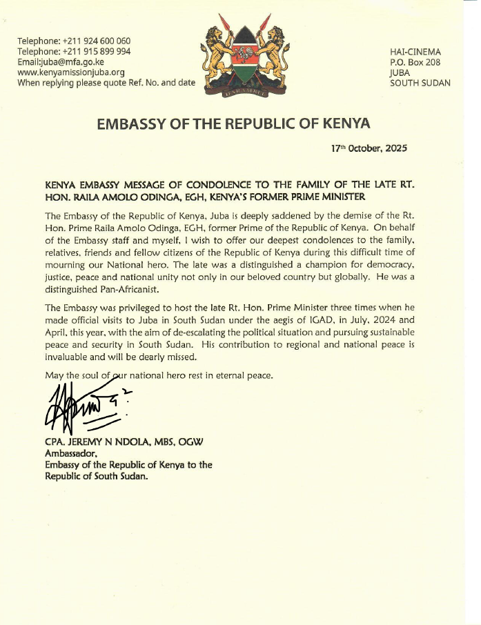 Kenya Embassy Juba, South Sudan