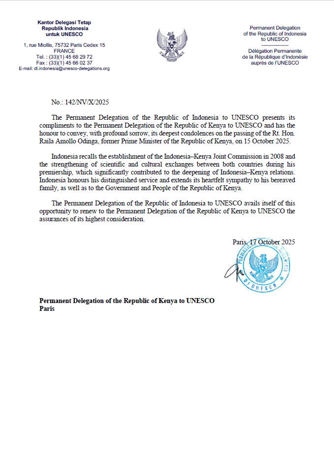 Permanent Delegation of the Republic of Kenya to UNESCO, Paris