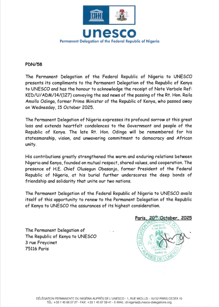 Permanent Delegation of the Republic of Kenya to UNESCO Paris