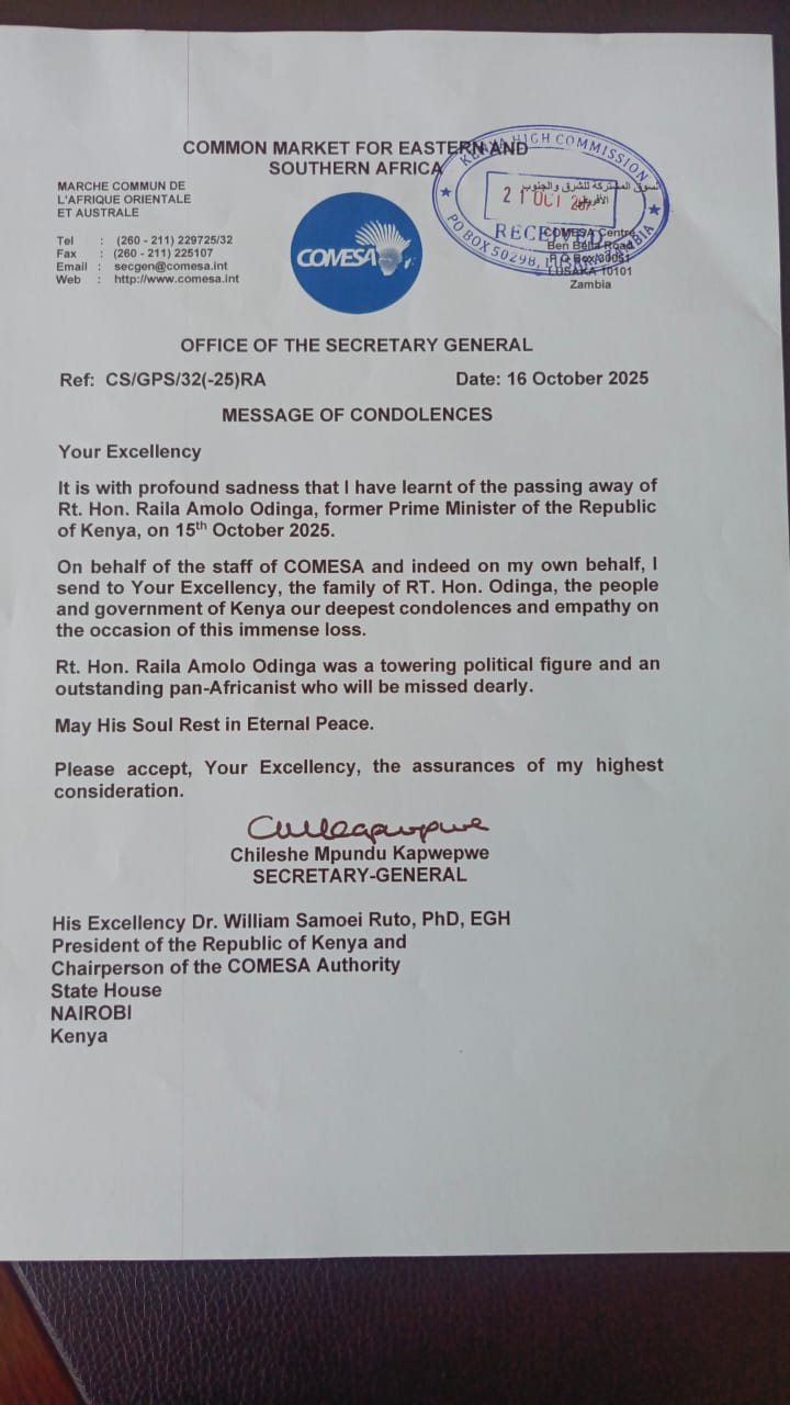 State House Lusaka and COMESA Headquarters.