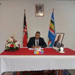 Kenya’s ambassador to Thailand, Amb. Lucy Kiruthu signs condolence book