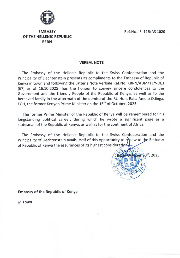 Embassy of Hellenic Republic Bern, Switzerland