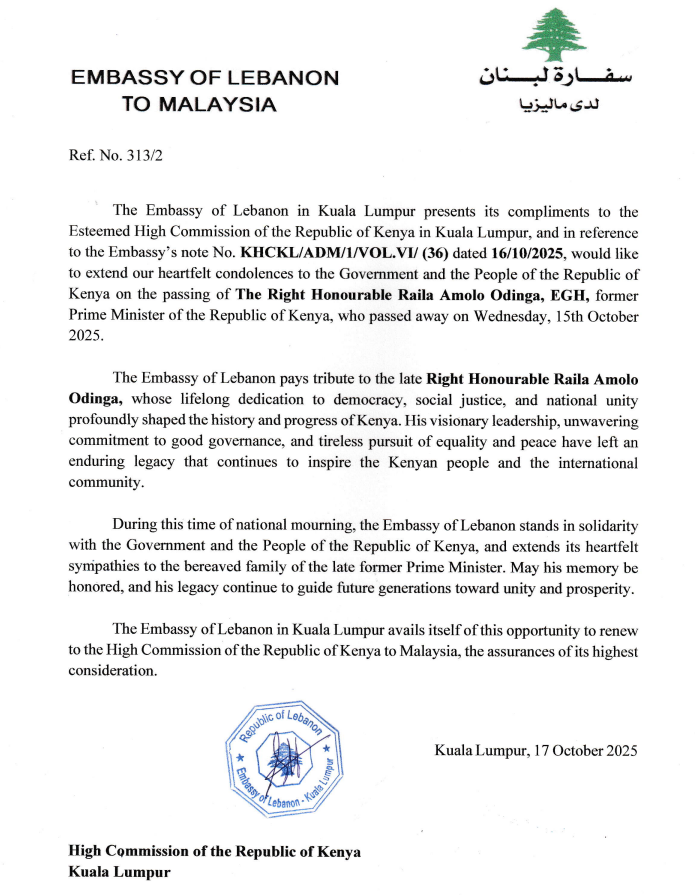 Kenya embassy Malaysia 